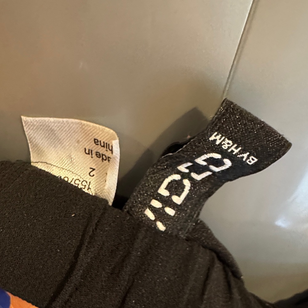 H&M Black sheer High-Low Midi Skirt Sz 2 - Picture 7 of 7